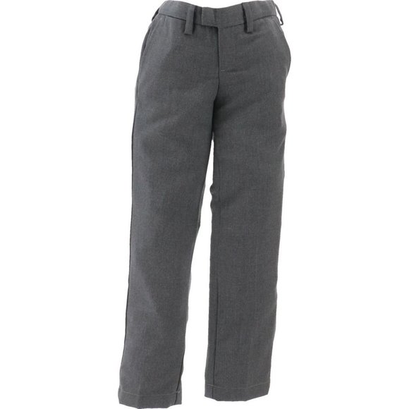 NWT LANDS' END LITTLE GIRL'S UNIFORM PLAIN FRONT DRESS PANTS GRAY 5 & 6 - Picture 1 of 10
